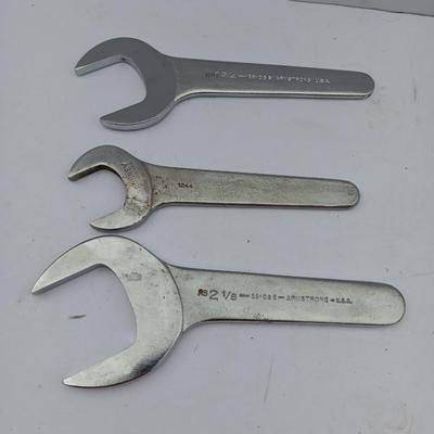 Armstrong Pump wrenches and one Bonney wrench 3/4 2 1/8 and 1 -3/8