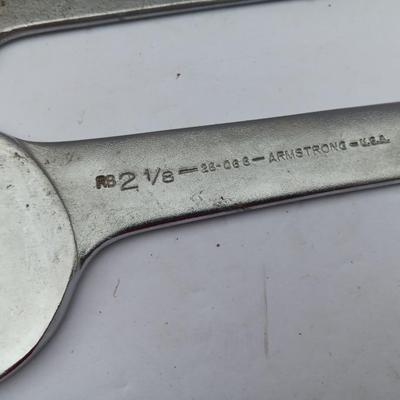 Armstrong Pump wrenches and one Bonney wrench 3/4 2 1/8 and 1 -3/8