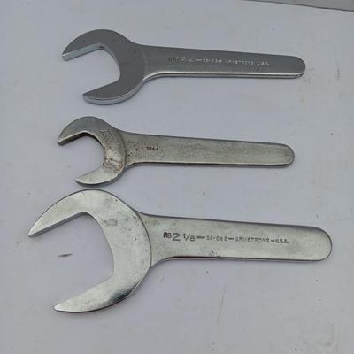 Armstrong Pump wrenches and one Bonney wrench 3/4 2 1/8 and 1 -3/8