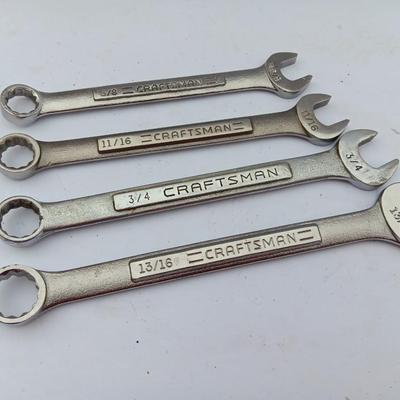 Four Craftsman wrenches 5/8 - 11/16 - 3/4 - 13/16