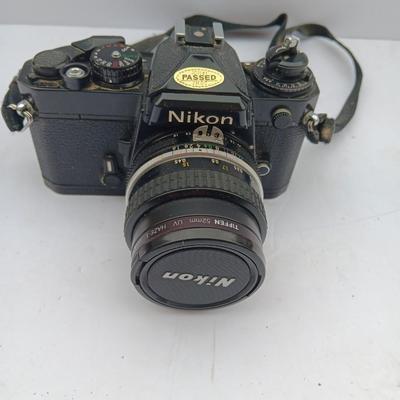 Vintage Nikon 35 mm Camera with Tiffen 52mm lens