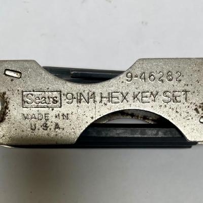 Sears 9-in-1 Hex Key Tool Made in USA