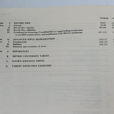 Military issued Field Manual M14 & M14A1 Rifles & U.S. Rifle 7.62 MM M14 Booklets