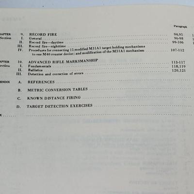 Military issued Field Manual M14 & M14A1 Rifles & U.S. Rifle 7.62 MM M14 Booklets