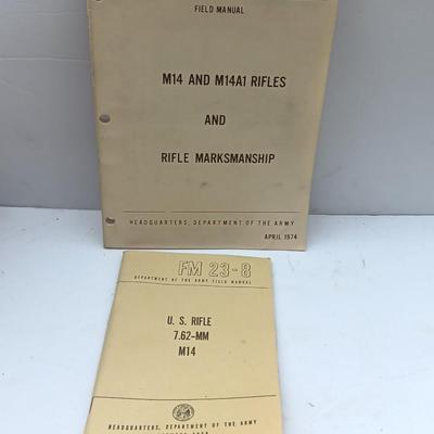 Military issued Field Manual M14 & M14A1 Rifles & U.S. Rifle 7.62 MM M14 Booklets