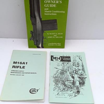 The M14 Owner's Guide and Two colt M14 pamphlet booklets M16A1 Rifle
