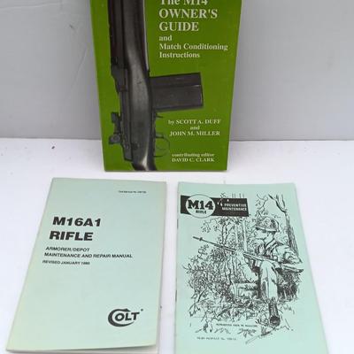 The M14 Owner's Guide and Two colt M14 pamphlet booklets M16A1 Rifle