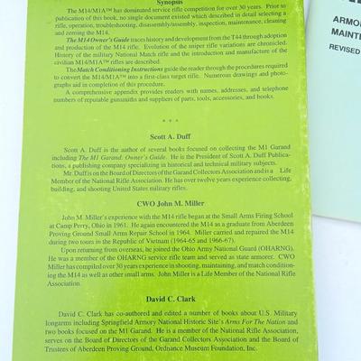 The M14 Owner's Guide and Two colt M14 pamphlet booklets M16A1 Rifle