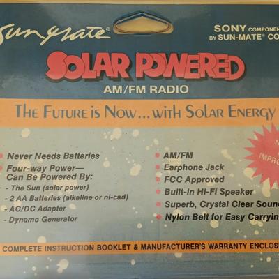 New old stock - Solar Powered AM/FM Radio