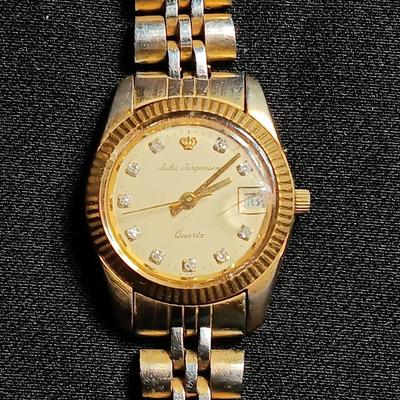 Vintage Jules Jurgensen 10 diamond Quartz wristwatch