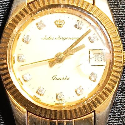 Vintage Jules Jurgensen 10 diamond Quartz wristwatch