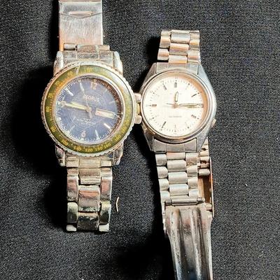 Two wristwatches Denrus & Seiko for parts or repair - UNTESTED
