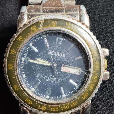 Two wristwatches Denrus & Seiko for parts or repair - UNTESTED