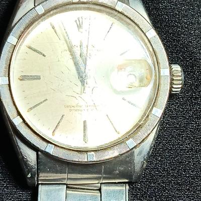 Vintage Rolodex Oyster Perpetual Date wristwatch UNTESTED but second hand working