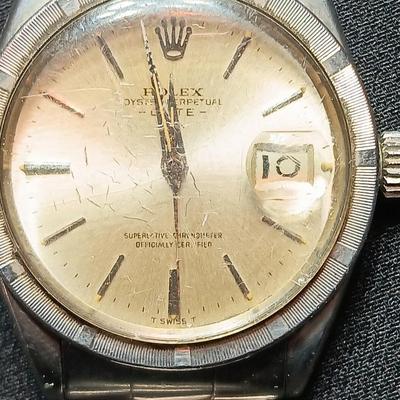 Vintage Rolodex Oyster Perpetual Date wristwatch UNTESTED but second hand working
