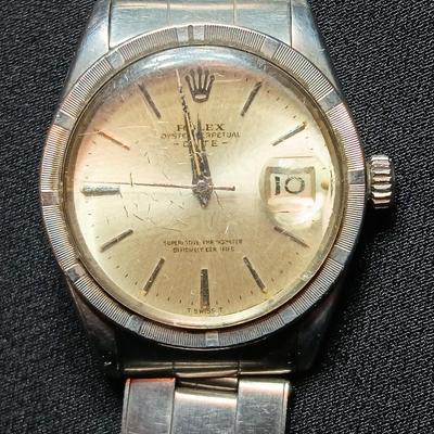 Vintage Rolodex Oyster Perpetual Date wristwatch UNTESTED but second hand working