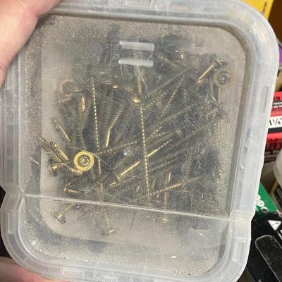 1 Box of misc. screws, anchor bolts over a dozen boxes/bags