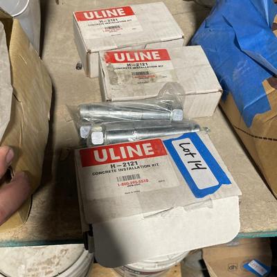 3 New boxes + 1 open of U-Line Floor Anchor Concrete Installation Kits