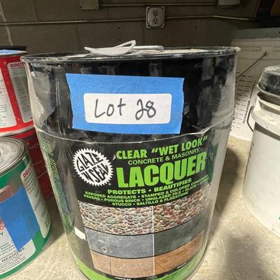 5 Gallon Can of Concrete & Masonry Clear Wet Look Lacquer by Glaze n Seal
