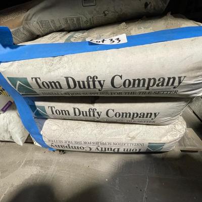 Bags of Grout & Fat Mud for Tile & Stone Installation
