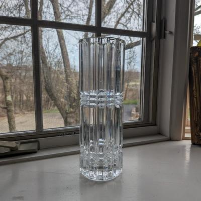 Montparnasse by CRISTAL D'ARQUES-DURAND Leaded Crystal Vase MCM Mid Century Modern Vertical Cut Crystal Vase