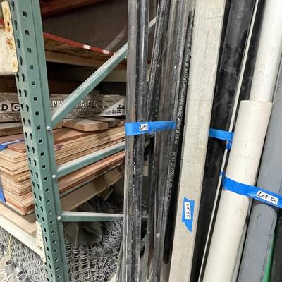 Lot of Steel heavy long piping, rebar, threaded rods