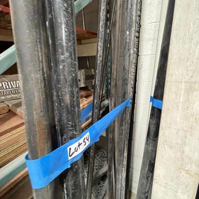 Lot of Steel heavy long piping, rebar, threaded rods