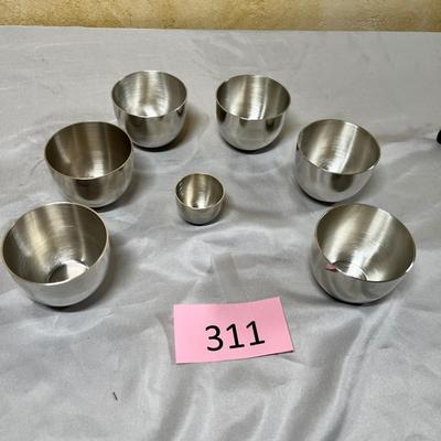 Pewter wine tasting cups
