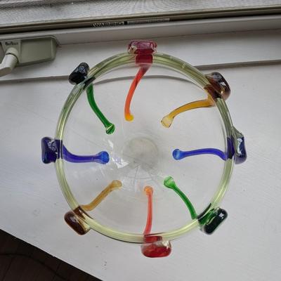 Vintage 60â€™s Czech Frantisek Zemek Mstisov Glassworks Rhapsody Collection Bowl