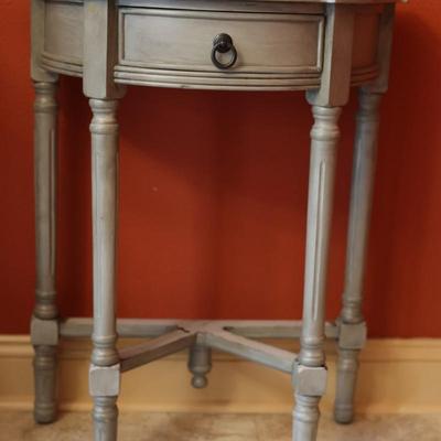 One Drawer Half Moon Table