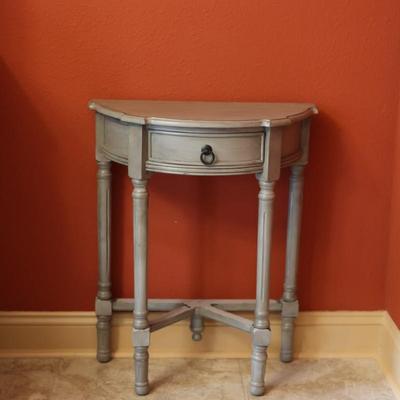 One Drawer Half Moon Table
