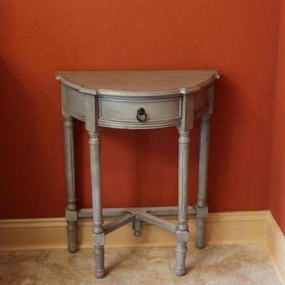 One Drawer Half Moon Table