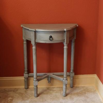 One Drawer Half Moon Table