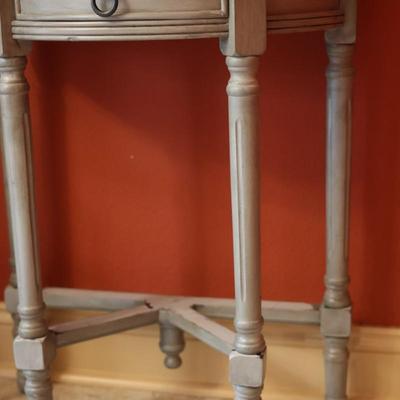 One Drawer Half Moon Table