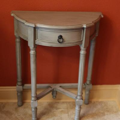 One Drawer Half Moon Table