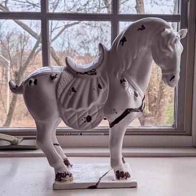 Chinese Tang Dynasty Style Ceramic Horse Sculpture