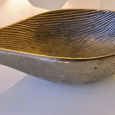 Decorative Silver Leaf Bowl