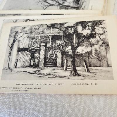 Great Mixed Lot - Vint. Postcards, Vint. Copper Musical Boat, Leather Bill Fold, + More