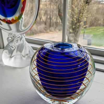 Signed Libensky Glass sculpture