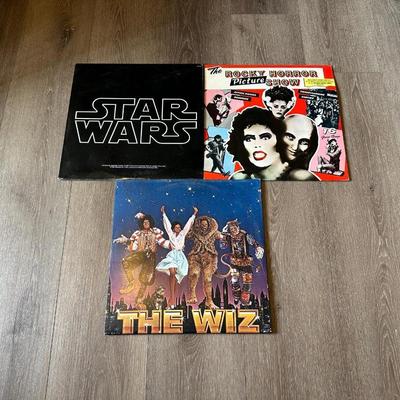 ROCKY HORROR PICTURE SHOW, STAR WARS A& THE WIZ RECORD ALBUMS