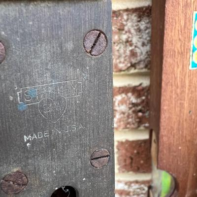 6 Pc. Lot - 2 Large Glass Jugs, Wooden Levels, Ammo Box