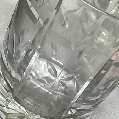 Antique Cut Glass Pitcher & tumblers
