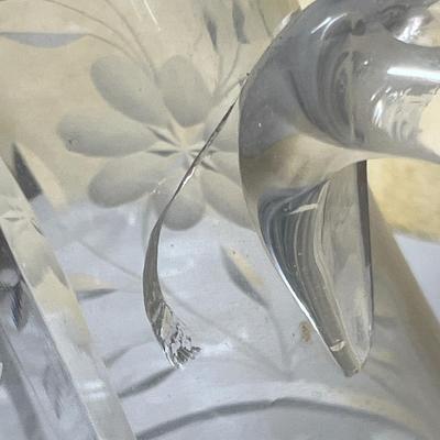 Antique Cut Glass Pitcher & tumblers
