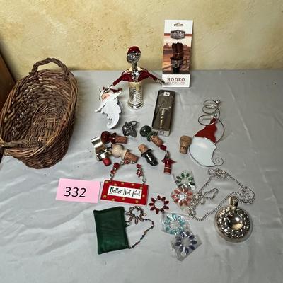 Basket of bar supplies