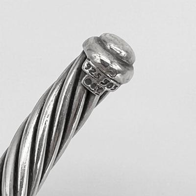 DAVID YURMAN ~ 14K / 925 ~ 2-Tone 5.5â€ Cable Cuff Bracelet