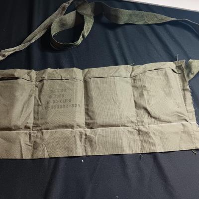 Military Style 7-Compartment Bandoleer With Shoulder Strap – Fits .223 10-Round Clips & Shotgun Shells