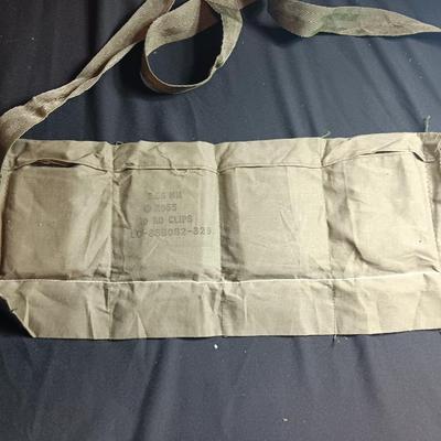 Military issued Ammunition Bandoleer with 5.56 10 round clips LC-88B082-329 - TRACER ROUNDS