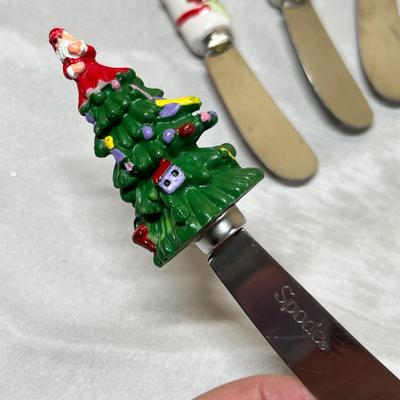 Christmas pate knives