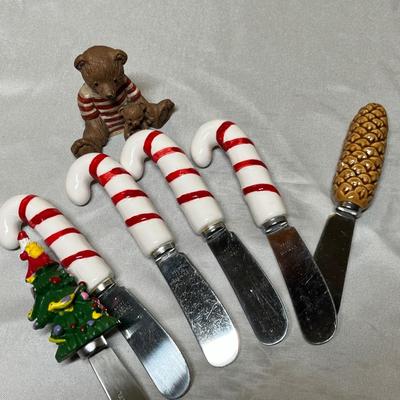 Christmas pate knives
