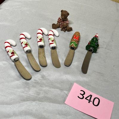 Christmas pate knives